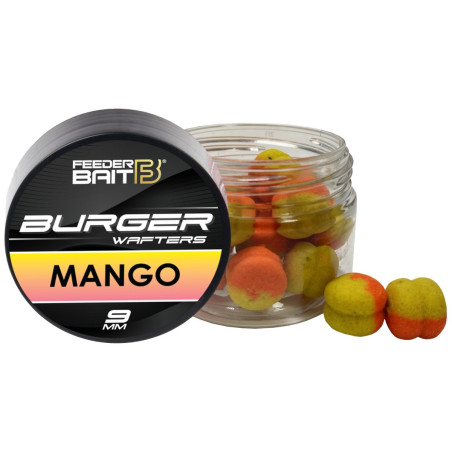 Przynęta Feeder Bait Fluo Burger Wafters 9mm - Mango Przynęta Feeder Bait Fluo Burger Wafters 9mm - Mango