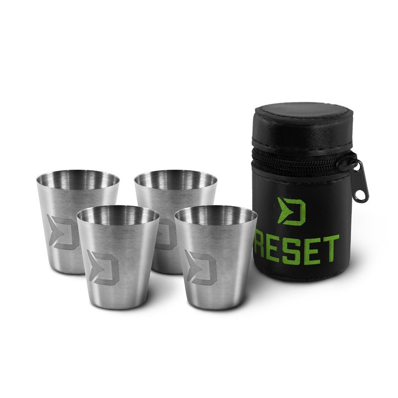 Zestaw kieliszków ze stali nierdzewnej Reset 30 ml Delphin Zestaw kieliszków ze stali nierdzewnej Reset 30 ml Delphin