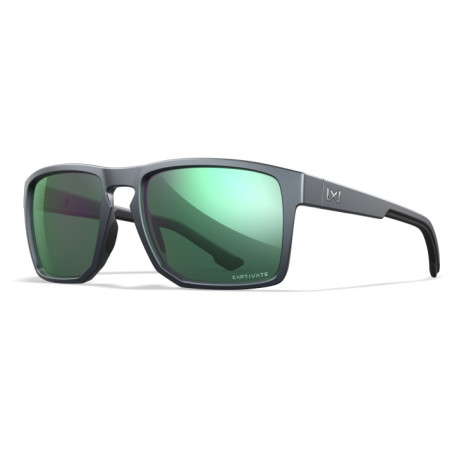 Okulary Wiley X Founder Captivate Polarized Green Mirror Amber Matte Graphite Frame