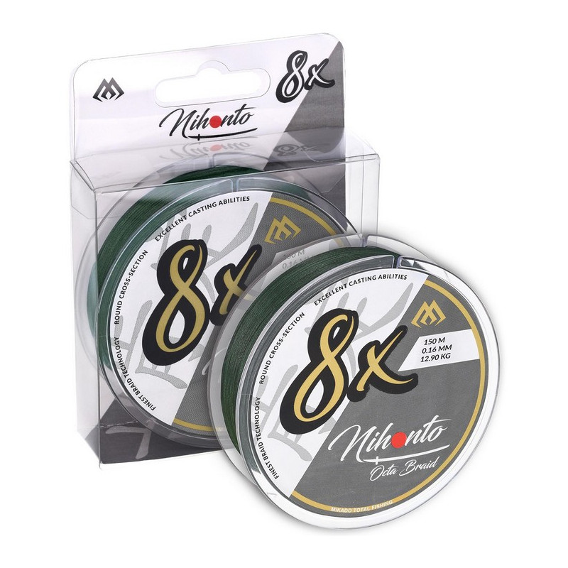Plecionka Mikado Nihonto Octa Braid 150m - 0.50mm zielony Plecionka Mikado Nihonto Octa Braid 150m - 0.50mm zielony