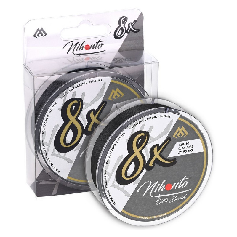 Plecionka Mikado Nihonto Octa Braid 150m - 0.08mm czarny Plecionka Mikado Nihonto Octa Braid 150m - 0.08mm czarny