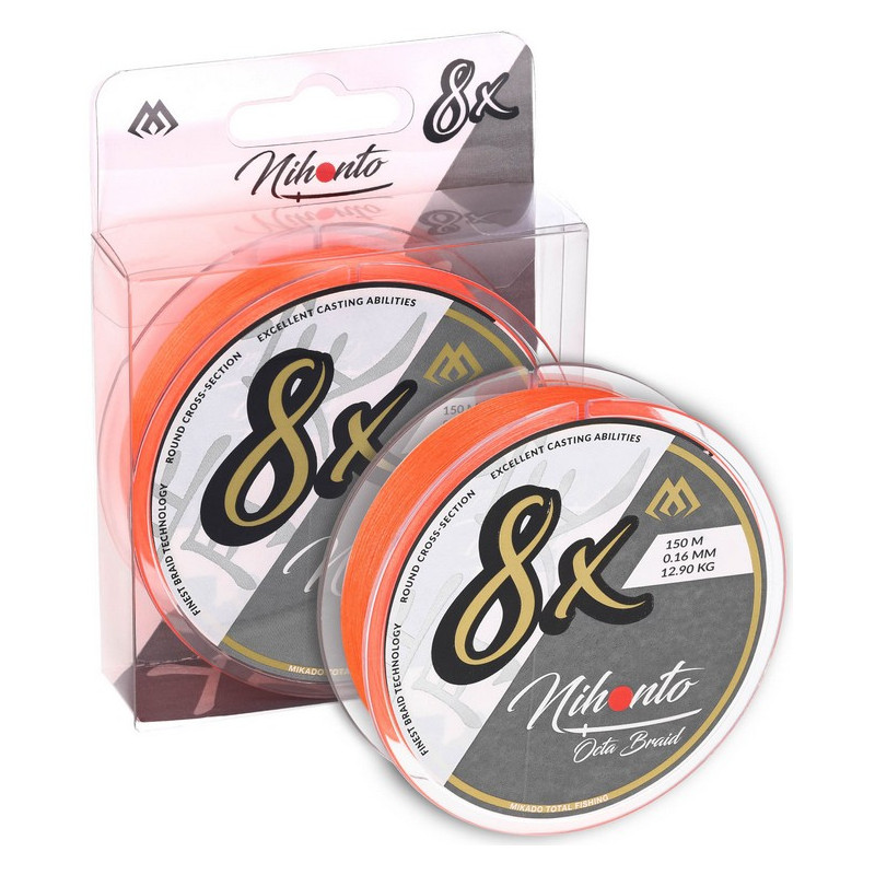 Plecionka Mikado Nihonto Octa Braid 150m - 0.12mm pomarańczowy Plecionka Mikado Nihonto Octa Braid 150m - 0.12mm pomarańczowy