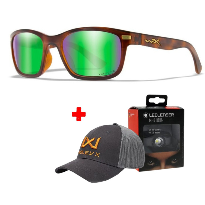 Okulary Wiley X HELIX Captivate Green Mirror Lens Gloss Demi Okulary Wiley X HELIX Captivate Green Mirror Lens Gloss Demi