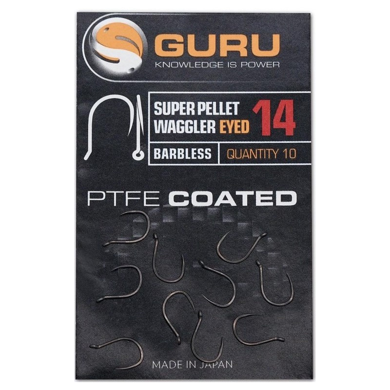 Haczyki Guru Super Super Pellet Waggler Barbless/Eyed roz. 12 Haczyki Guru Super Super Pellet Waggler Barbless/Eyed roz. 12