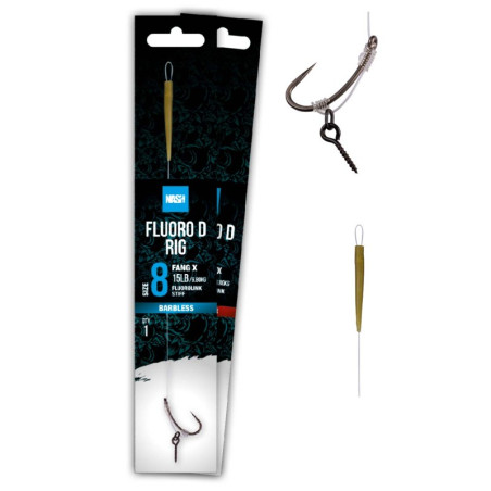 Przypon Fluorocarbon D-Rig Barbless roz. 4 NASH