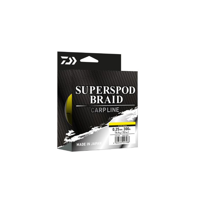 Plecionka Daiwa Superspod HI-VIS YELLOW 300m / 0.25mm