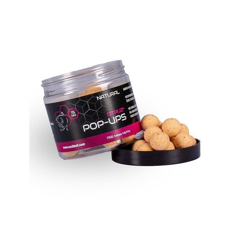 Kulki NASH Citruz Pop Ups New Natural 75g / 12 mm Kulki NASH Citruz Pop Ups New Natural 75g / 12 mm