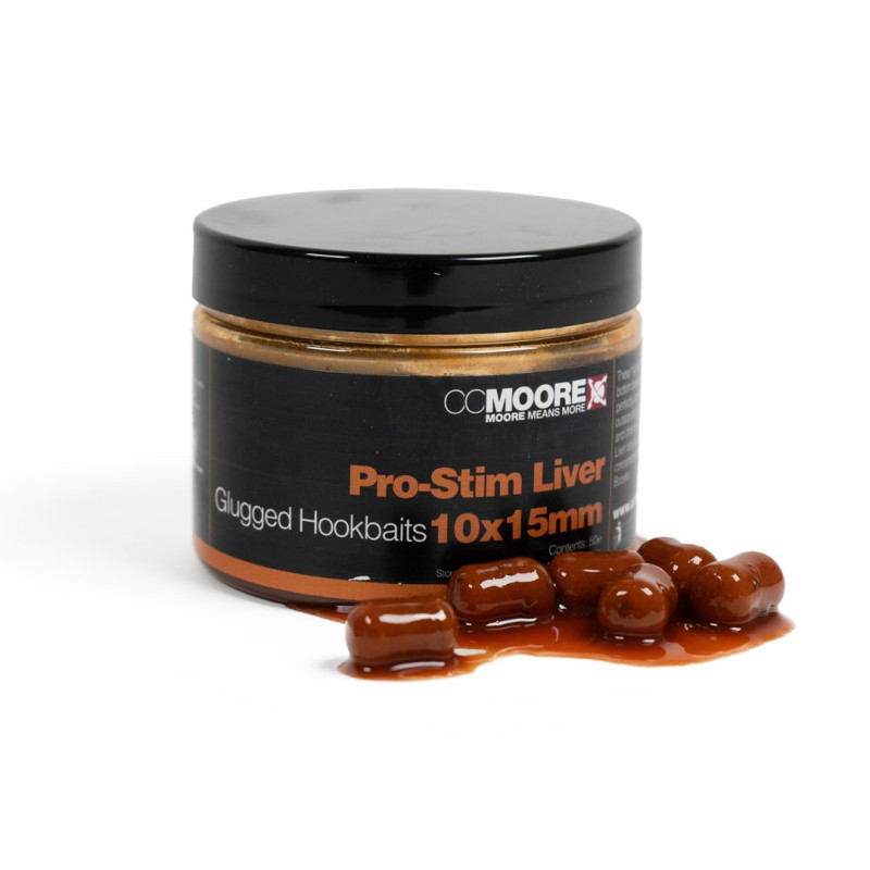 Przynęty CC Moore Glugged Hookbaits 10x15mm - Pro-Stim Liver Przynęty CC Moore Glugged Hookbaits 10x15mm - Pro-Stim Liver