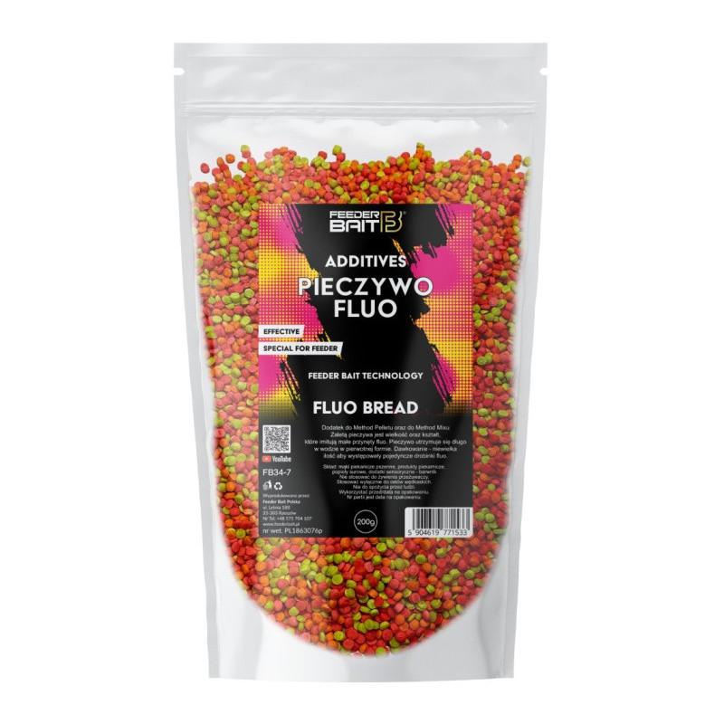 Dodatek do zanęt Pieczywo Fluo 200g Feeder Bait Dodatek do zanęt Pieczywo Fluo 200g Feeder Bait