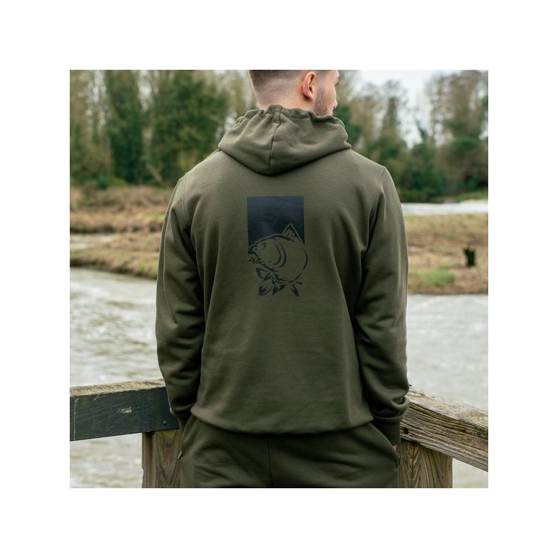 Bluza z kapturem NASH Make It Happen Hoody Fish Logo Green roz. M
