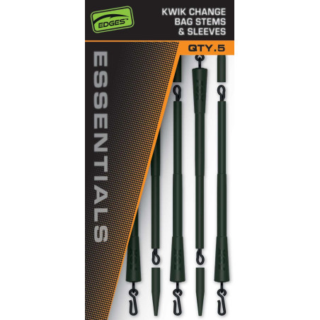 System do zestawów z workami PVA EDGES™ Essentials Kwik Change Bag Stems & Sleeves FOX System do zestawów z workami PVA EDGES™ Essentials Kwik Change Bag Stems & Sleeves FOX