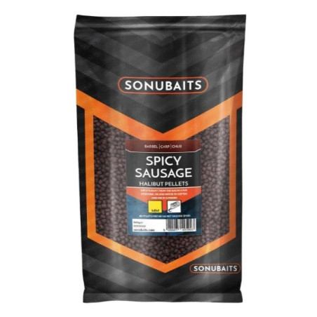 Halibut Pellet Spicy Sausage - Pikantna kiełbasa 900g Sonubaits Halibut Pellet Spicy Sausage - Pikantna kiełbasa 900g Sonubaits