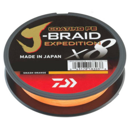 Plecionka Daiwa J-Braid Expedition X8E Smash Orange 150m / 0,20mm
