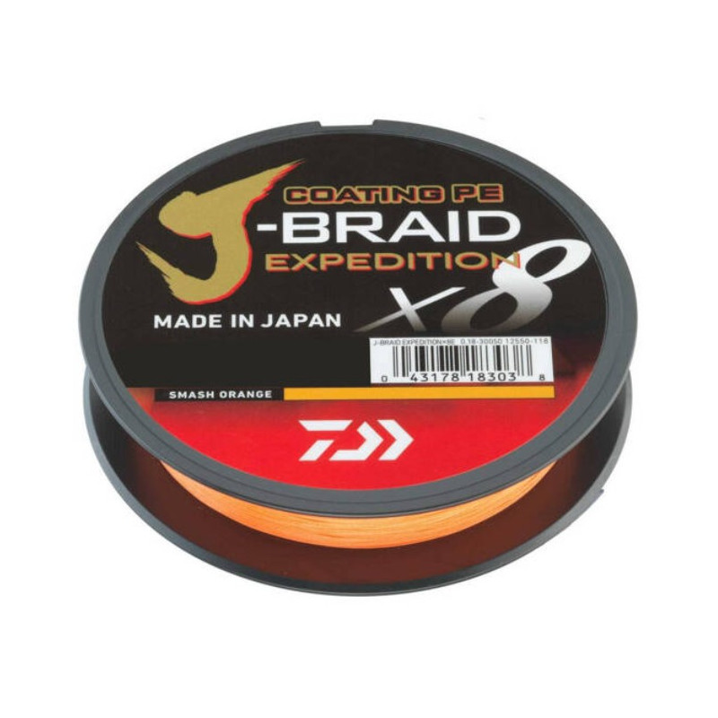 Plecionka Daiwa J-Braid Expedition X8E Smash Orange 300m / 0,28mm Plecionka Daiwa J-Braid Expedition X8E Smash Orange 300m / 0,28mm