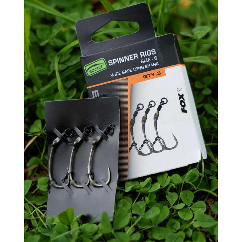 Przypony FOX karpiowe EDGES™ Spinner Rigs hak 4