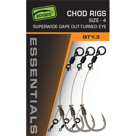 Przypony FOX karpiowe EDGES™ Super Wide Gape Chod Rigs hak 6 Przypony FOX karpiowe EDGES™ Super Wide Gape Chod Rigs hak 6