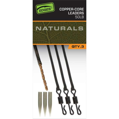 Przypon EDGES™ Naturals Copper Core Leaders 75cm FOX Przypon EDGES™ Naturals Copper Core Leaders 75cm FOX