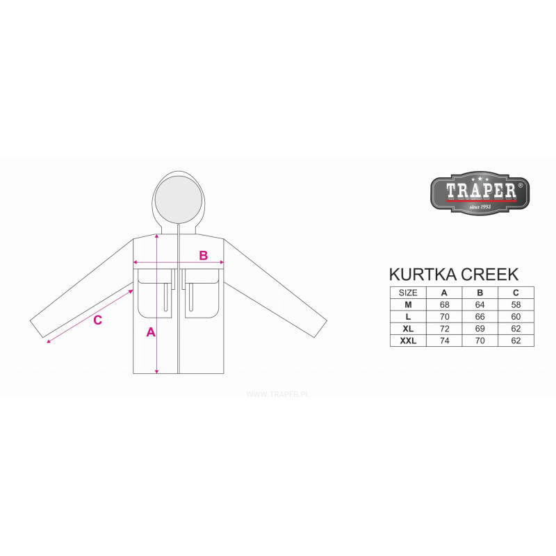 Kurtka Traper Creek Beige roz. XXL Kurtka Traper Creek Beige roz. XXL