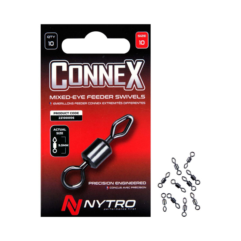 Krętlik NYTRO Mixed Eye Feeder Swivels roz. 10 Krętlik NYTRO Mixed Eye Feeder Swivels roz. 10