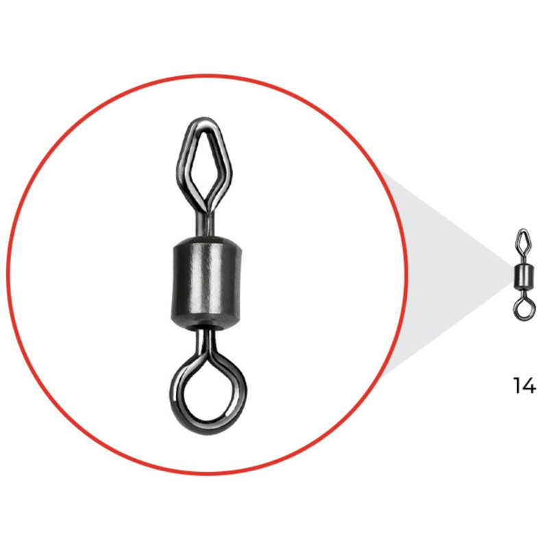 Krętlik NYTRO Mixed Eye Mini Feeder Swivels roz. 14 Krętlik NYTRO Mixed Eye Mini Feeder Swivels roz. 14