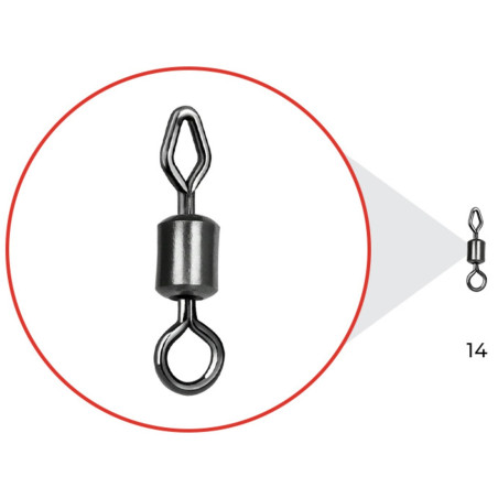 Krętlik NYTRO Mixed Eye Mini Feeder Swivels roz. 14