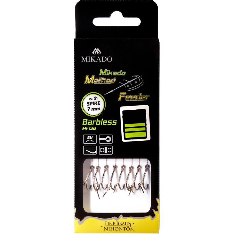 Przypon Mikado MF Z IGŁĄ hak bez zadziora hak 10 Przypon Mikado MF Z IGŁĄ hak bez zadziora hak 10