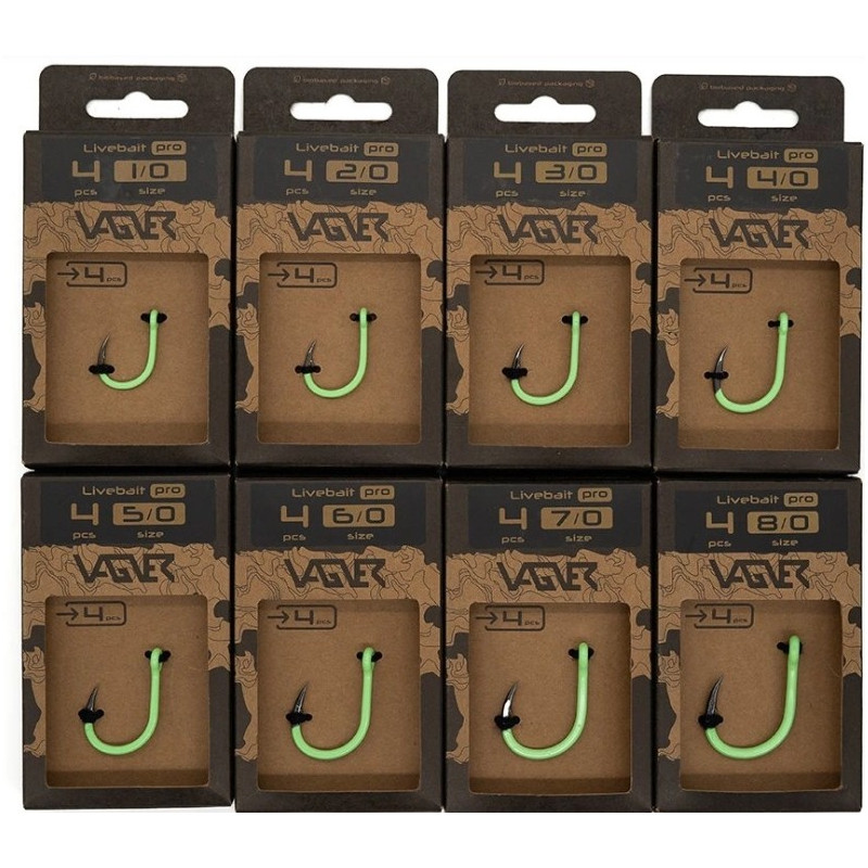 Haczyki VAGNER Livebait Pro hak 1/0 Haczyki VAGNER Livebait Pro hak 1/0