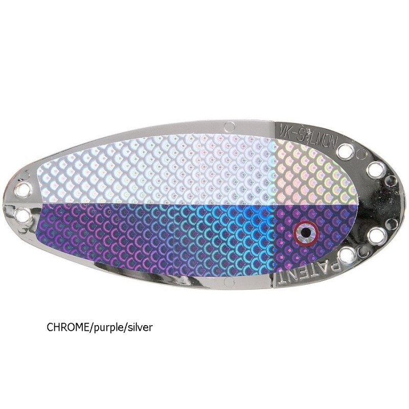 Błystka SALMON 8” CHROME/purple/silver VK