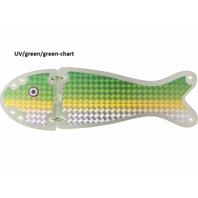 Błystka SALMON II 9,5” uv/green/green/chart VK