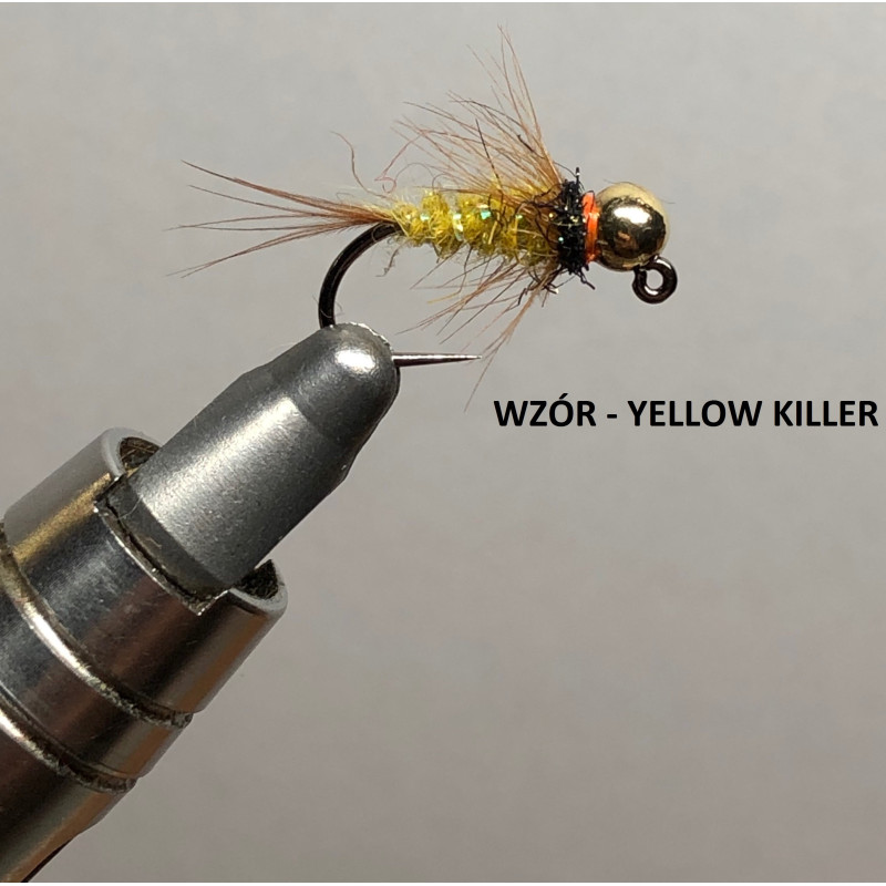 Sztuczna mucha Greszta Fishing yellow killer Sztuczna mucha Greszta Fishing yellow killer