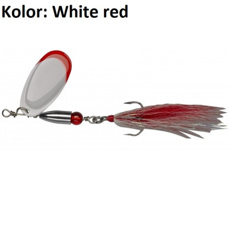 Błystka obrotowa Pezon & Michel Buck Pike 20g white red Błystka obrotowa Pezon & Michel Buck Pike 20g white red