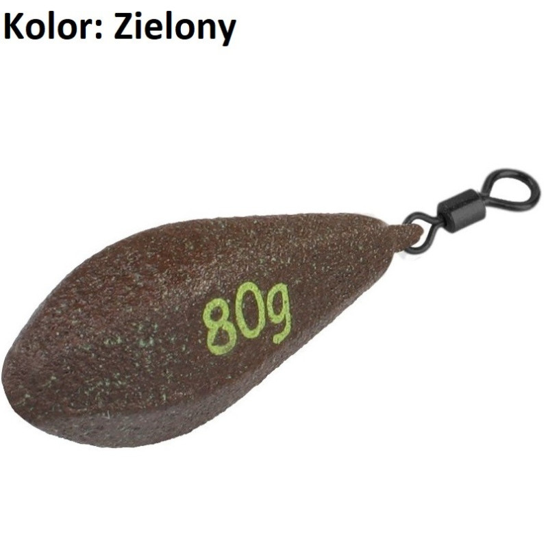 Ciężarek Mikado dalekiego zasięgu 80g zielony Ciężarek Mikado dalekiego zasięgu 80g zielony