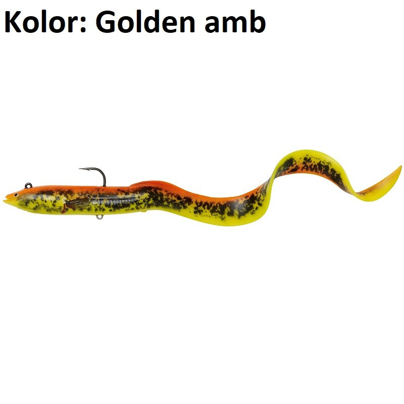 Przynęta Savage Gear 4D Real Eel 20cm Golden Amb Przynęta Savage Gear 4D Real Eel 20cm Golden Amb