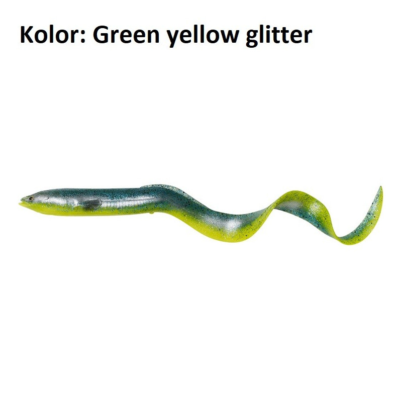 Przynęta Savage Gear 3D Real Eel 15cm green yellow glitter Przynęta Savage Gear 3D Real Eel 15cm green yellow glitter