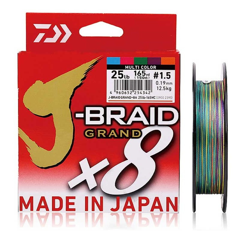 Plecionka Daiwa J-Braid Grand X8 Multikolor 150m 0.13mm Plecionka Daiwa J-Braid Grand X8 Multikolor 150m 0.13mm