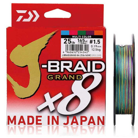 Plecionka Daiwa J-Braid Grand X8 Multikolor 150m 0.20mm Plecionka Daiwa J-Braid Grand X8 Multikolor 150m 0.20mm