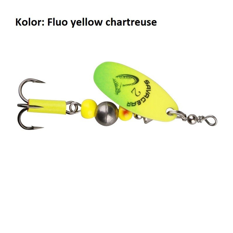 Błystka obrotowa Savage Gear Caviar R-4/14 14g Fluo Yellow / Chartreuse