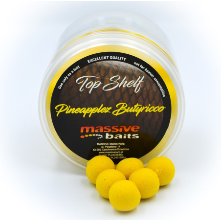 Kulki Massive Baits POP UPS TOP SHELF 200ml - 14mm Pineapplez Butyricco Kulki Massive Baits POP UPS TOP SHELF 200ml - 14mm Pineapplez Butyricco