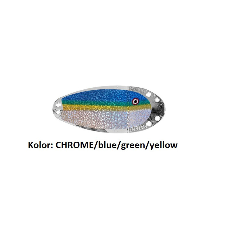 Błystka SALMON 8” CHROME/blue/green/yellow VK Błystka SALMON 8” CHROME/blue/green/yellow VK