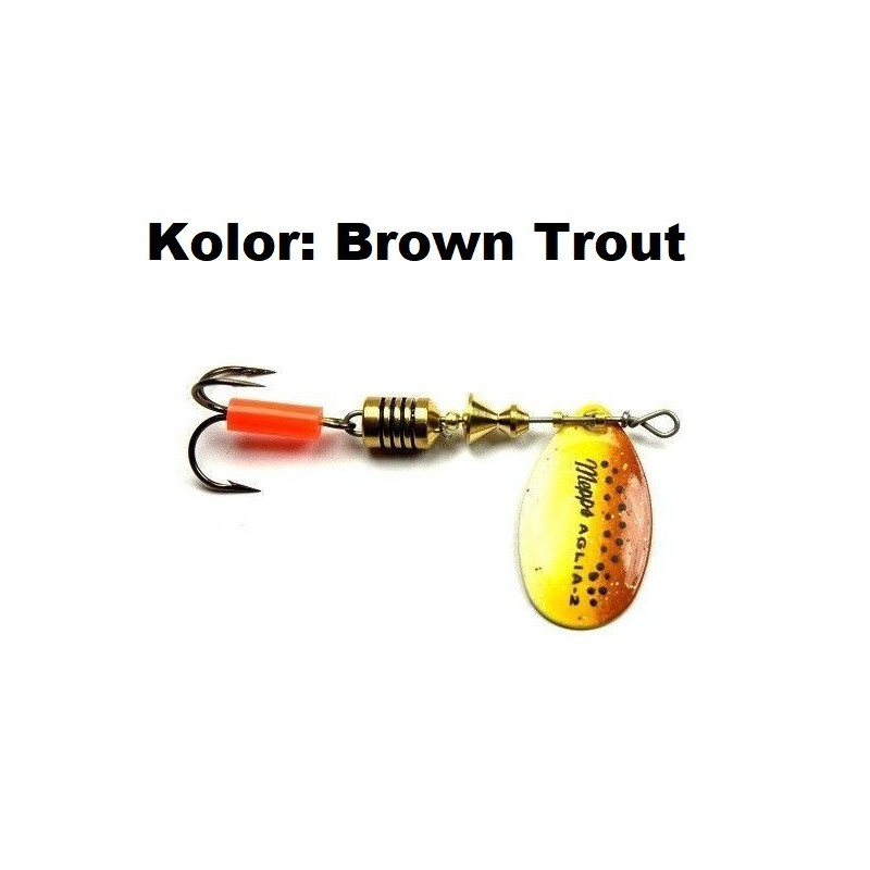 Błystka Mepps Aglia Fluo Micropigments 6.5g roz.3 brown trout Błystka Mepps Aglia Fluo Micropigments 6.5g roz.3 brown trout