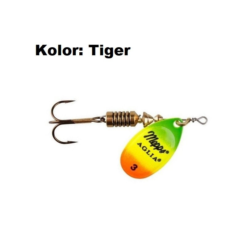 Błystka Mepps Aglia Fluo tiger 3.5g roz.1 tiger Błystka Mepps Aglia Fluo tiger 3.5g roz.1 tiger