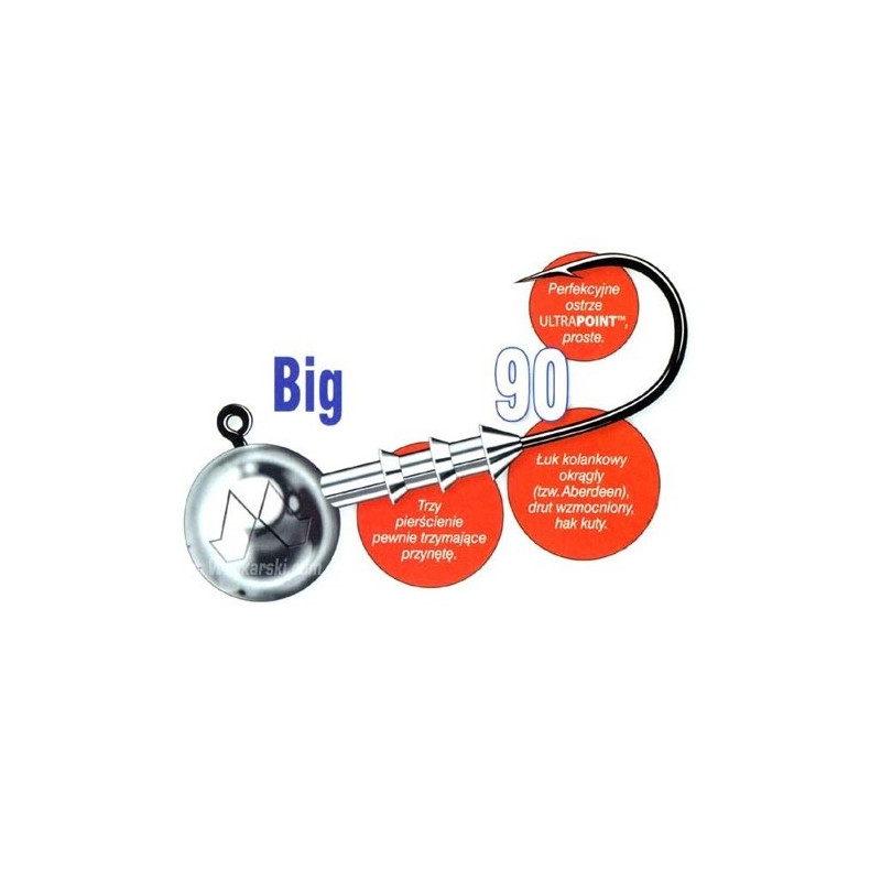 Główka jigowa Mustad BIG GAME hak 7/0 / 50g / 3szt. Główka jigowa Mustad BIG GAME hak 7/0 / 50g / 3szt.