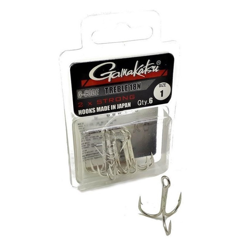 Kotwiczki Gamakatsu Treble 18N G-Code roz. 2