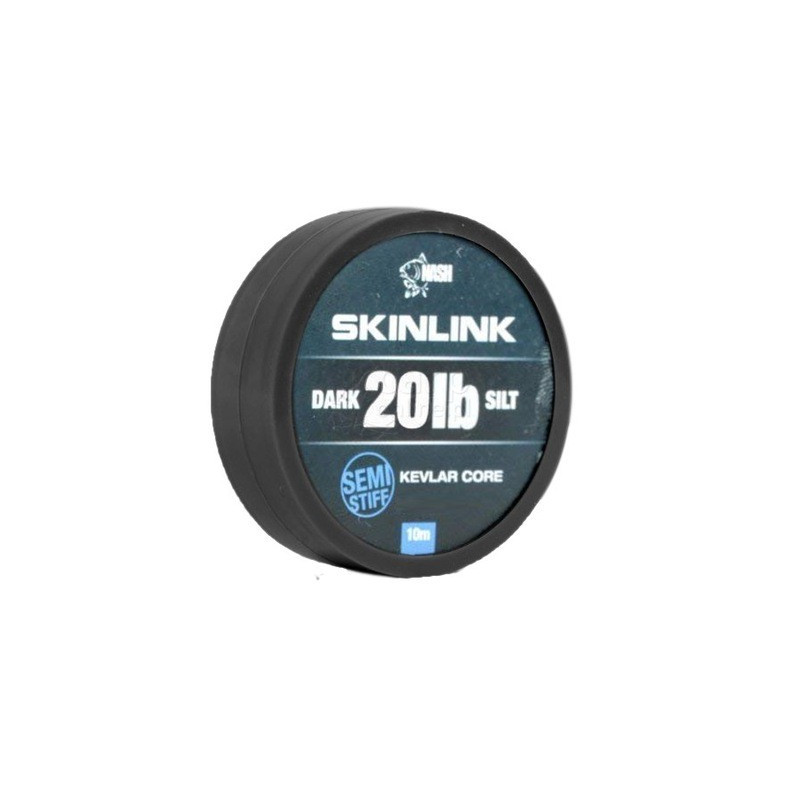Materiał przyponowy NASH SkinLink Semi-Stiff 10m - 15lb Silt Materiał przyponowy NASH SkinLink Semi-Stiff 10m - 15lb Silt