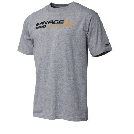 Koszulka Savage Gear Signature Logo Szary Melanż roz. XL Koszulka Savage Gear Signature Logo Szary Melanż roz. XL