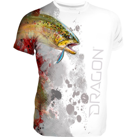 T-shirt Dragon Pstrąg - Biały roz. 3xl