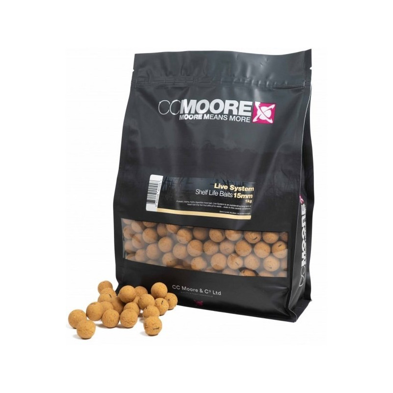Kulki CC Moore ShelfLife Boilies 1kg - 15mm Live System Kulki CC Moore ShelfLife Boilies 1kg - 15mm Live System
