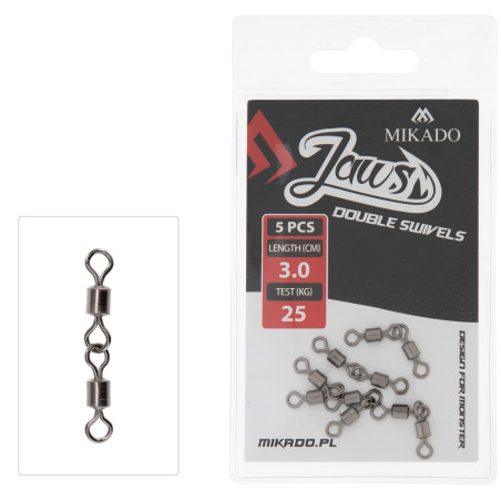 Krętliki Mikado do dozbrojek Jaws podwójne 3cm - 25kg Krętliki Mikado do dozbrojek Jaws podwójne 3cm - 25kg