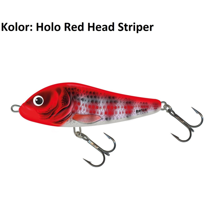 Wobler Salmo Rattlin' Slider 11 cm HOLO RED HEAD STRIPER Wobler Salmo Rattlin' Slider 11 cm HOLO RED HEAD STRIPER