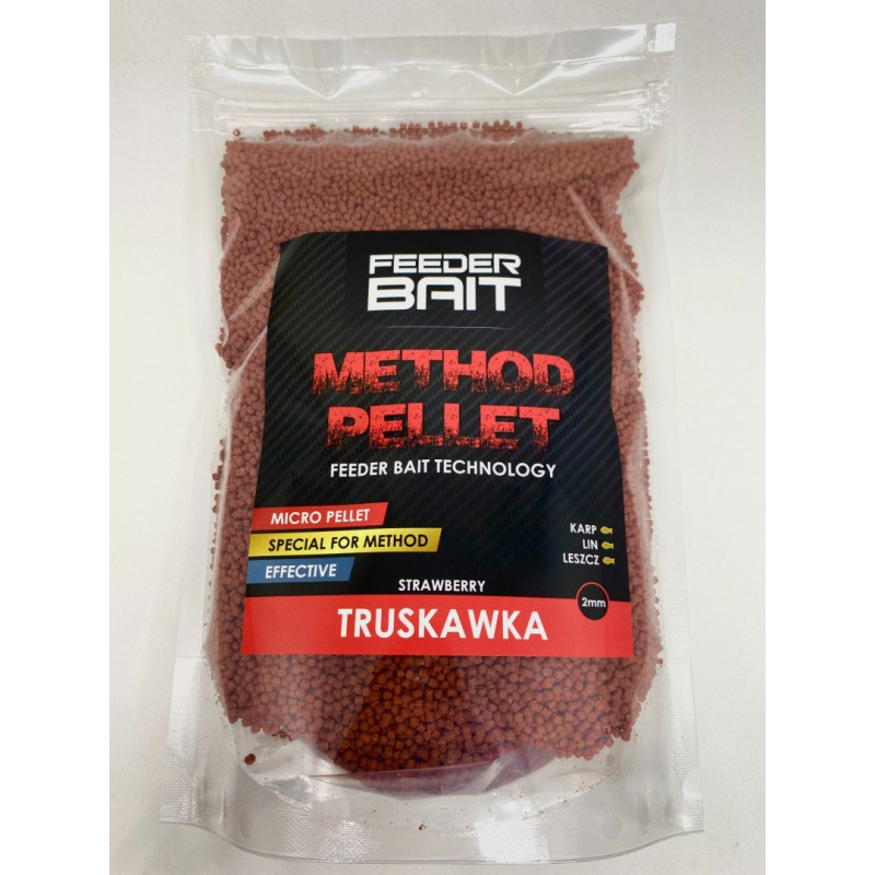 Pellet Feeder Bait Method 800g - 2mm Truskawka Pellet Feeder Bait Method 800g - 2mm Truskawka